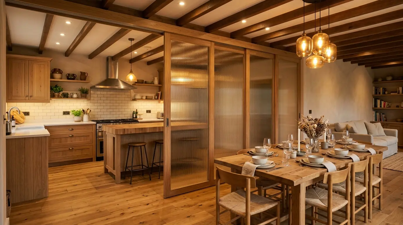 Стеклянные двери в квартире в интерьере, фото 9