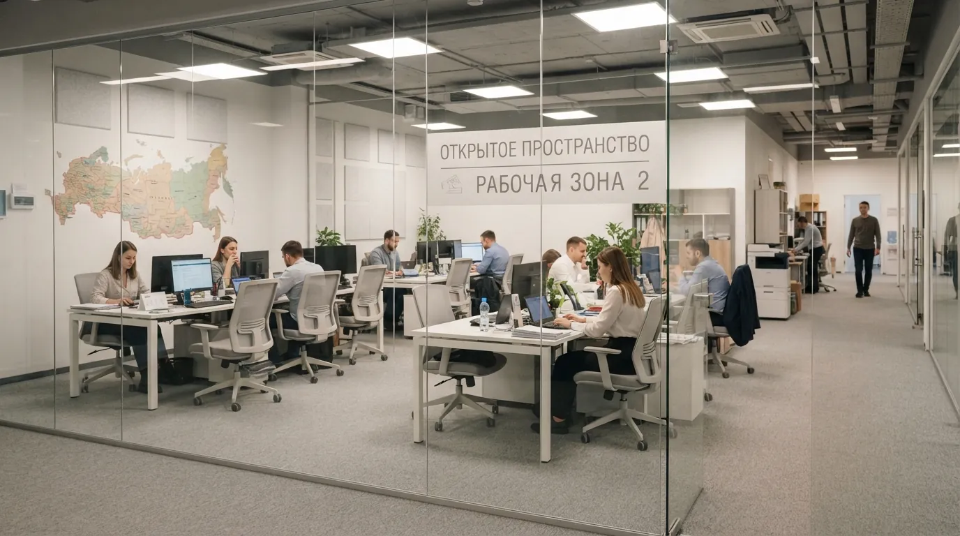 Перегородки для зонирования пространства в салоне красоты — вариант 2