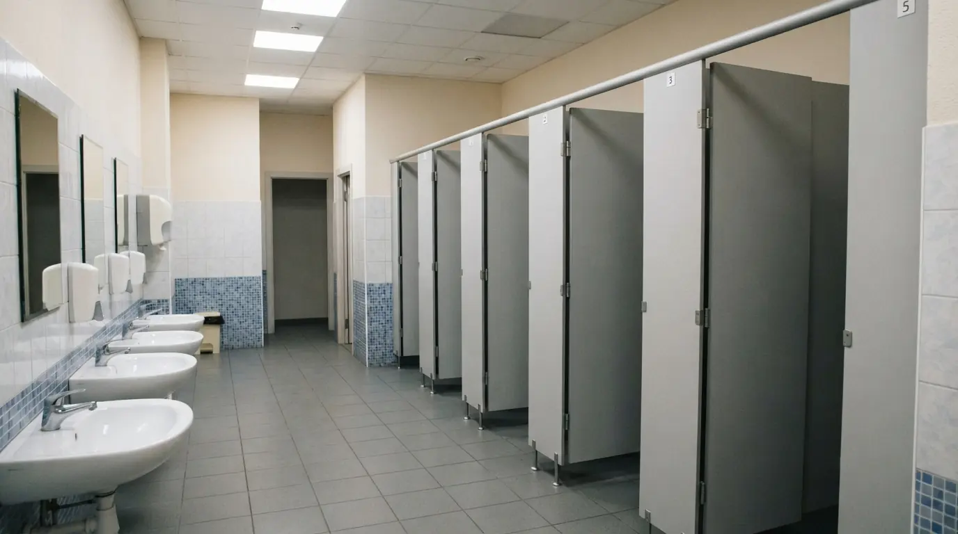 Перегородки двери в туалет — деталь конструкции